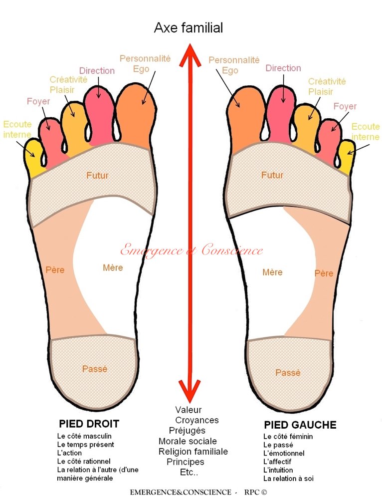lecture psycho émotionnelle des pieds - symbolisme lecture psycho émotionnelle des pieds